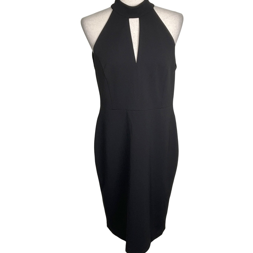 Calvin Klein Dress Women 10 Black Classic Cutout Cocktail Party Elegant NWT‎